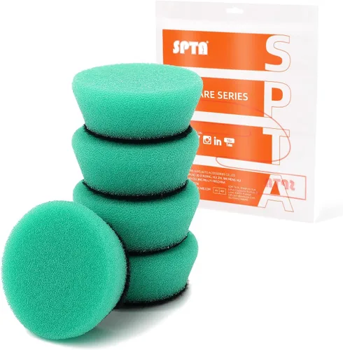 Miniatura 11 de SPTA Blue T60 Mini juego de almohadillas de corte moderado, 5 almohadillas de pulido de esponja de 1.3 pulgadas/1.260 in, kit de almohadillas