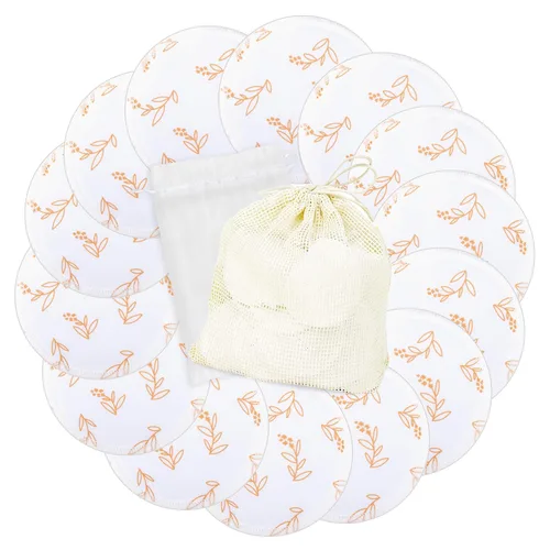 Miniatura 10 de wegreeco Almohadillas de lactancia para el pecho (paquete de 14) + bolsa de lavandería y bolsa de almacenamiento de viaje, 4.7 pulgadas