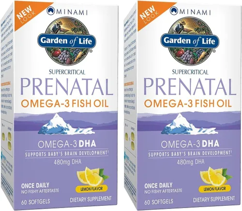 Miniatura 10 de Suplemento prenatal de Garden of Life con omega 3. Contiene 30 cápsulas de aceite natural de pescado Minami, MN0044, 1, 1