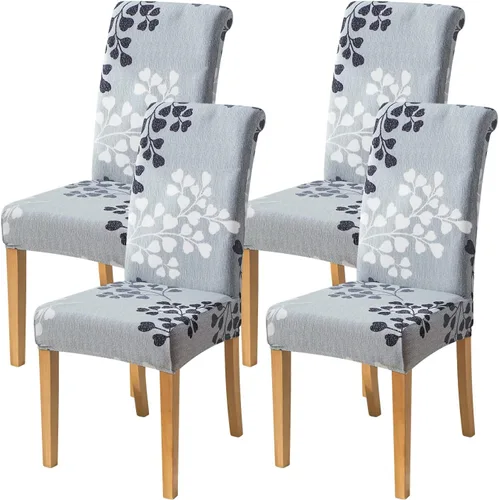 Miniatura 16 de FORCHEER Juego de 6 fundas para sillas de comedor, fundas elásticas para sillas de cocina, 6 piezas, fundas para silla Parson, paquete de 6, Flores