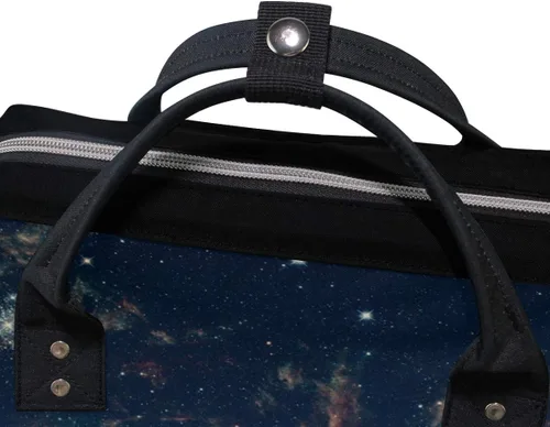 Miniatura 5 de Bolsa de pañales para bebés de gran capacidad, estilista de peluquería, tijeras de impresión duradera multifunción mochila de viaje, Alien Planeta