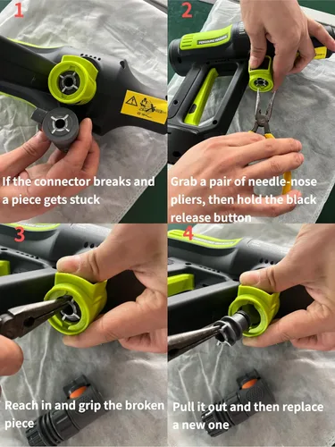 Miniatura 8 de Lavadora a presión portátil inalámbrica con adaptador de grifo - 2 paquetes de baterías 1200 PSI Lavadora de energía inalámbrica operada por batería