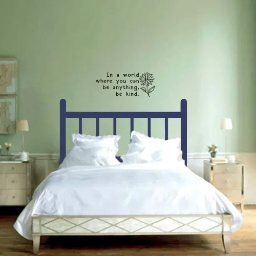 Miniatura 5 de In a World Where You Can Be Anything Be Kind, citas inspiradoras, calcomanías de vinilo para pared, frase motivacional, decoración de habitación
