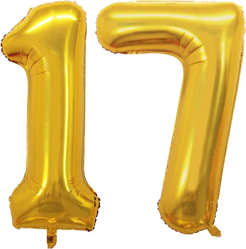 Miniatura 376 de Goer, conjunto de globos de papel aluminio para decoraciones de cumpleaños, globos de las letras de feliz cumpleaños y de números Oro