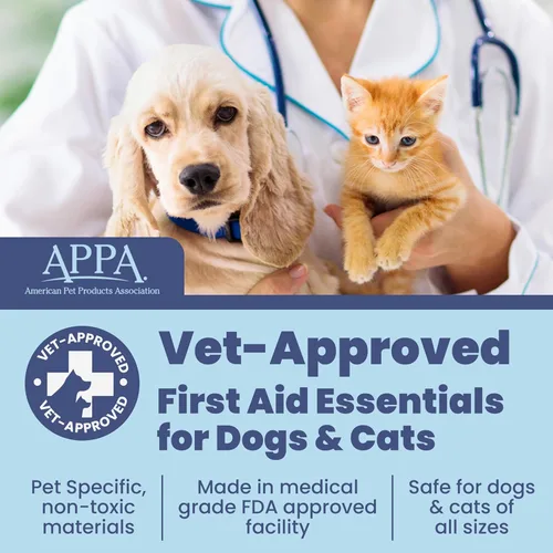 Miniatura 3 de Kit de primeros auxilios para perros para senderismo y viajes - Suministros de emergencia aprobados por veterinarios - Guía de primeros auxilios