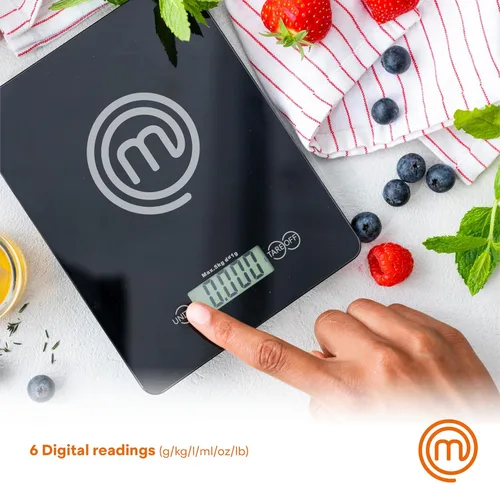 Miniatura 3 de MasterChef Báscula digital de alimentos gramos y onzas para cocina, báscula portátil de peso de alimentos con pantalla LCD para hornear y cocinar