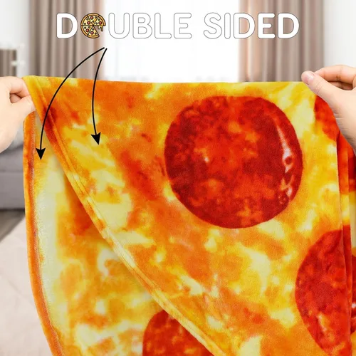 Miniatura 72 de Zulay Kitchen Manta Decorativa de Tortilla Burrito - Manta Gigante de Tortilla de Doble Cara para Adultos y Niños - 285 GSM Manta de Comida Suave