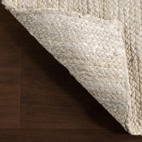Miniatura 9 de nuLOOM 8x10 Rigo Alfombra de yute tejida a mano, color blanco hueso, diseño rústico de granja, fibra natural, para dormitorio, sala de estar