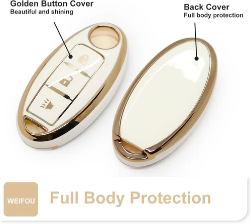 Miniatura 4 de Funda para llavero Nissan de 3 botones, funda inteligente para Altima Rogue Murano Pathfinder, carcasas de llaves con llavero, accesorios