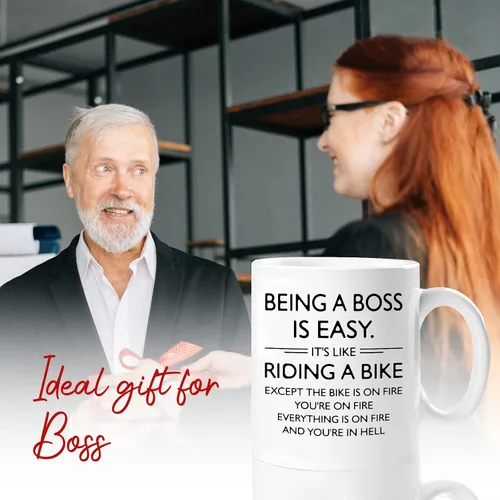 Miniatura 2 de Shqiueos Taza divertida de regalo para hombres y mujeres, de 11 onzas, regalo de humor de oficina para jefe, gerente, director, compañeros