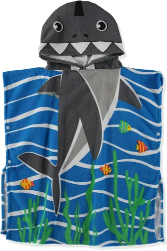 Miniatura 12 de Toalla de playa absorbente con capucha para niños y niñas, toalla de baño de microfibra con broches laterales (unicornio, 4-5)