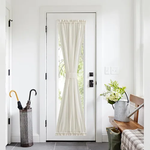 Miniatura 43 de NICETOWN - Cortinas transparentes para puerta de ventana, tratamiento de ventana lateral para puertas estrechas de vidrio/cocina/puerta delantera