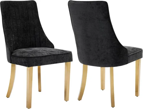 Miniatura 31 de Shenyon Juego de 4 sillas de comedor color beige, cómodas sillas de comedor tapizadas con canal de tela, sillas de cocina modernas para comedor