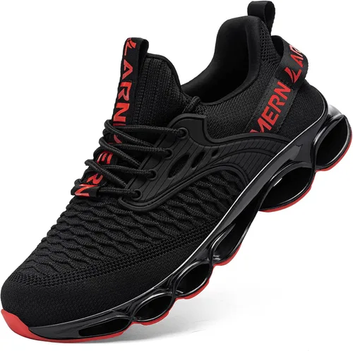Miniatura 6 de LARNMERN Zapatos de punta de acero para hombres y mujeres, cómodos tenis de seguridad transpirables, zapatos de trabajo indestructibles