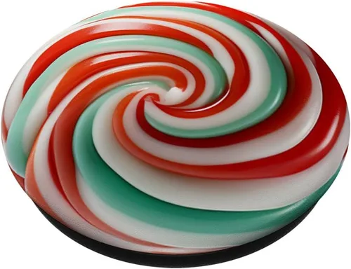 Miniatura 2 de Piruleta de Navidad verde rojo blanco PopSockets Standard PopGrip