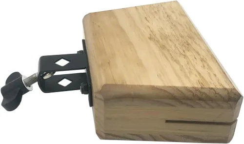 Miniatura 2 de Bloque de madera de 6.9 pulgadas de madera de bloque de percusión de mano para montaje de tambor de percusión de 3/8 pulgadas, accesorios de soporte