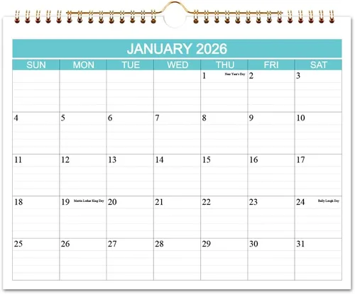 Miniatura 9 de Calendario 2026 2027 – Calendario de pared de abril de 2026 a junio de 2027 a 15 meses con papel grueso para planificación y organización