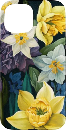 Miniatura 6 de iPhone 16 Painted Spring Bold Daffodils and Flowers, Flower Lover Case