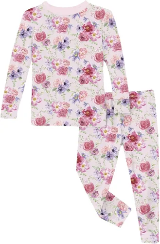 Miniatura 83 de KicKee Pants Conjunto de pijama de manga larga con estampado de piezas