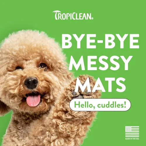 Miniatura 2 de TropiClean Sweet Pea Spray desenredante y desengrasante para gatos y perros Acondicionador para perros en aerosol derivado de ingredientes
