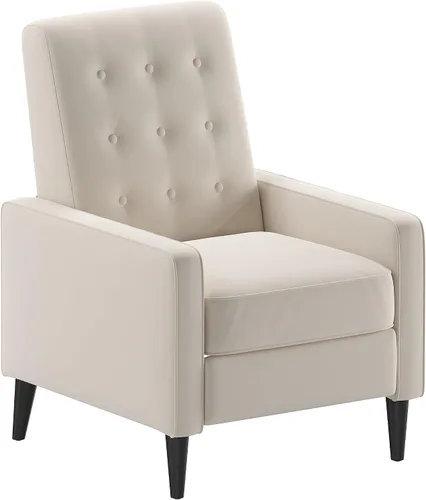 Miniatura 16 de Flash Furniture Erza LeatherSoft - Silla reclinable con botones copetudos, moderna de mediados de siglo para uso residencial y comercial