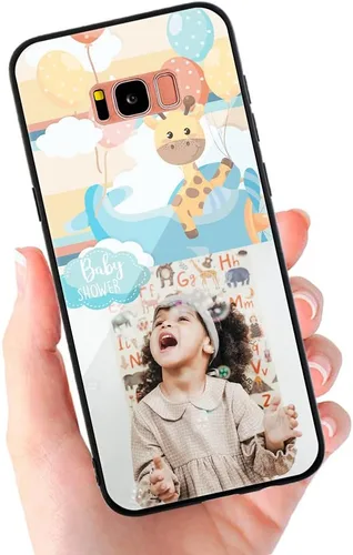 Miniatura 4 de Funda personalizada para Samsung Galaxy S8 Plus, funda personalizada antiarañazos con vidrio templado, funda protectora a prueba de golpes, de TPU