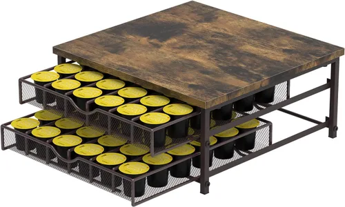 Miniatura 9 de Soporte para Cápsulas de Café para Encimera, Cajón para Cápsulas de Café para Soporte de Almacenamiento de Tazas K, Organizador de Almacenamiento