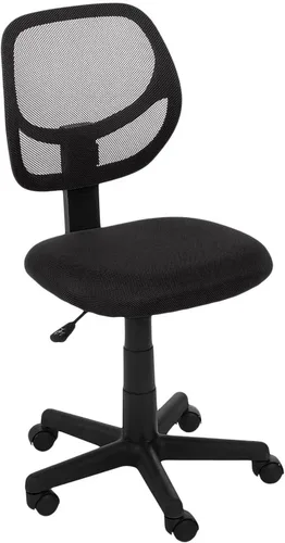 Miniatura 9 de Amazon Basics Silla de oficina con respaldo bajo, malla transpirable, altura ajustable, asiento acolchado, ruedas giratorias, soporte de espalda