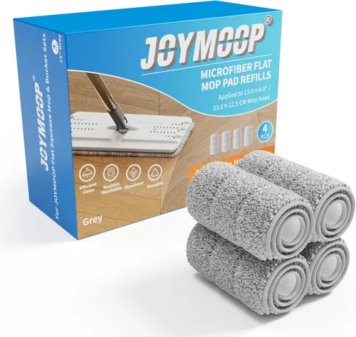 Miniatura 22 de JOYMOOP Almohadilla de repuesto de microfibra para sistema de trapeador plano de 15 pulgadas, gris, 1 paquete de recarga 1 pieza 15" - 1 gris