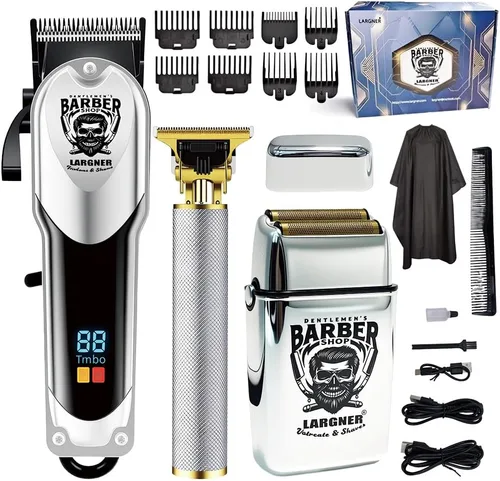 Cortapelos profesional para hombres, cortadora de pelo, recortadora de pelo y recortadora de barba para hombres, cortadora de pelo inalámbrica con