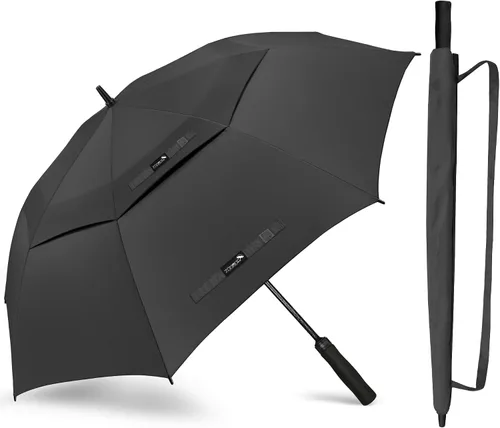 Miniatura 43 de ZOMAKE - Paraguas de golf a prueba de viento, extragrande, de gran tamaño, de doble dosel resistente para lluvia, juegos deportivos y carrito