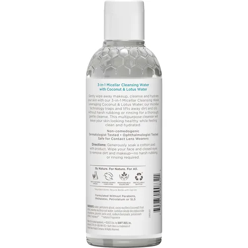 Miniatura 4 de Burt's Bees Agua limpiadora micelar con extracto de coco y loto, 8 onzas (el paquete puede variar)