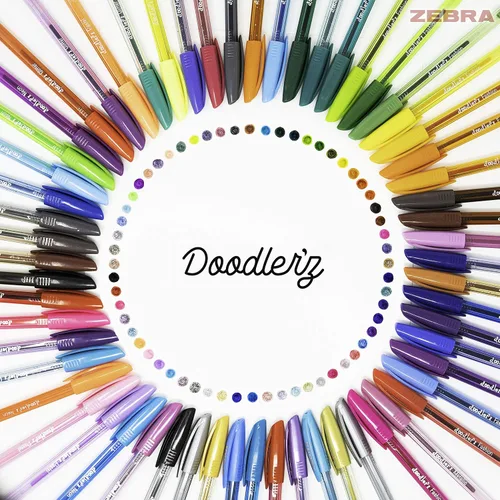Miniatura 5 de Zebra Pen Doodler'z 41960 - Bolígrafo de tinta en gel, colores surtidos, 0.039 pulgadas, 60 unidades (41960)