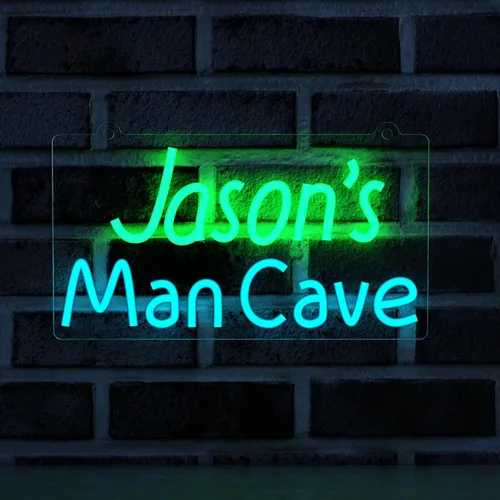 Miniatura 9 de YuanDian Letrero de Neón Man Cave, Luces de Neón para Decoración de Pared de Cuarto de Jugadores, Ideas de Regalo para Niños Gamers Sobrino Hombres