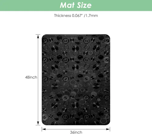 Miniatura 7 de Vicwe Alfombrilla para silla de oficina para suelo de madera dura, 36" x 48" alfombrillas para silla de escritorio, fácil de limpiar, alfombrilla