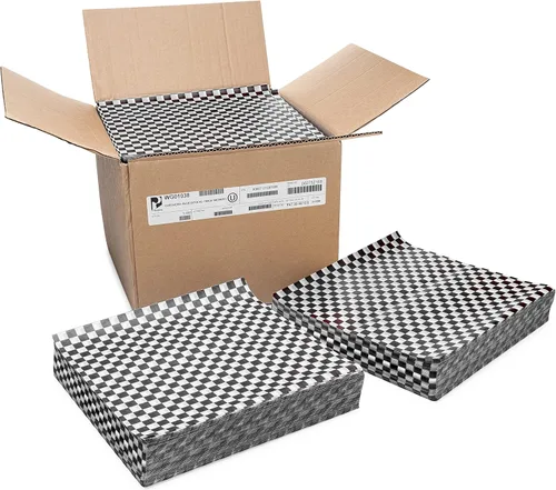 Paterson Paper Deli Wrap - 5000 hojas de papel para sándwich, a cuadros, resistentes a la grasa, de 12 x 12 pulgadas (caja de 5000)