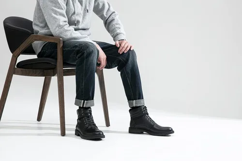 Miniatura 2 de Jousen Mens Casual Boots Chukka Leather Boots for Men's Dress Boots