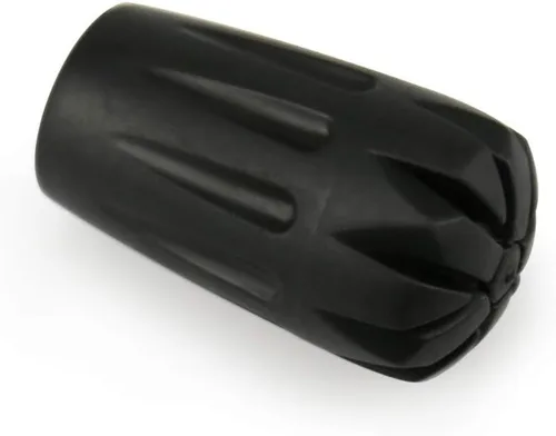 Miniatura 3 de Protectores de punta de bastón de senderismo de goma negra con absorción de golpes, añade agarre y tracción