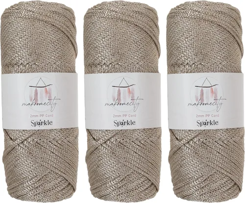 Miniatura 20 de Makromecity, Cordón de macramé de poliéster de 2 mm x 38 m (125 yardas) 2 mm de polipropileno, cordón de macramé para crochet, bolsas de macramé