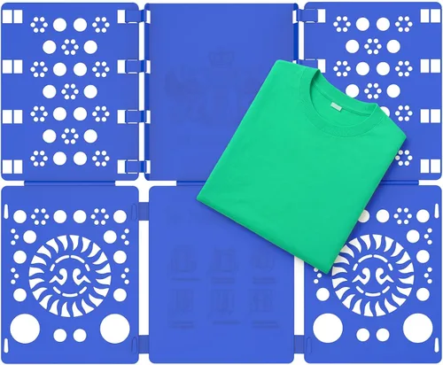 BoxLegend Tabla Plegable para Camisas Carpeta de Ropa Camisetas Tabla de Plegado Duradera Clasificador de Ropa Auxiliar, Azul Azul real
