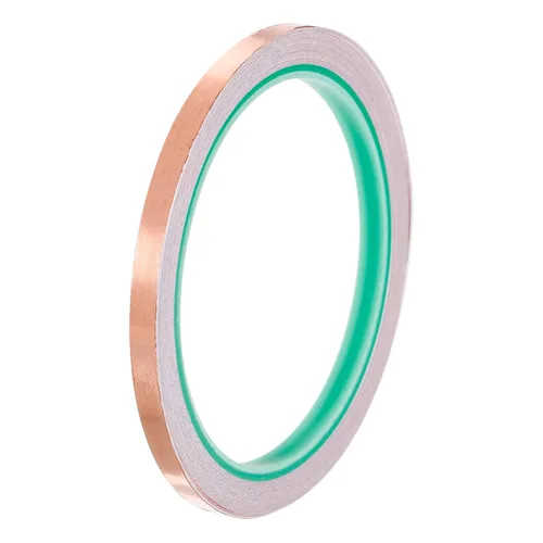 Miniatura 15 de PATIKIL Cinta de lámina de cobre de 1.97 pulgadas x 33 pies, 0.002 in de grosor, adhesivo conductor de doble cara, blindaje EMI para electrónica