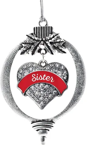 Miniatura 192 de Inspired Silver Adornos festivos de dije de corazón pave de plata con circonitas cúbicas