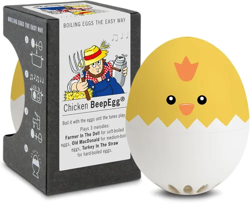 Miniatura 11 de Rooster Beepegg – Temporizador de huevos para hervir huevos – Cocina musical para huevos suaves, medianos y duros – Seguro para alimentos