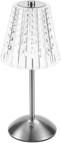 Miniatura 2 de Nusogon Lámpara de Mesa Táctil Inalámbrica, Lámpara de Escritorio Pequeña LED Recargable, 3 Colores Regulables Operada con Batería, Lámpara