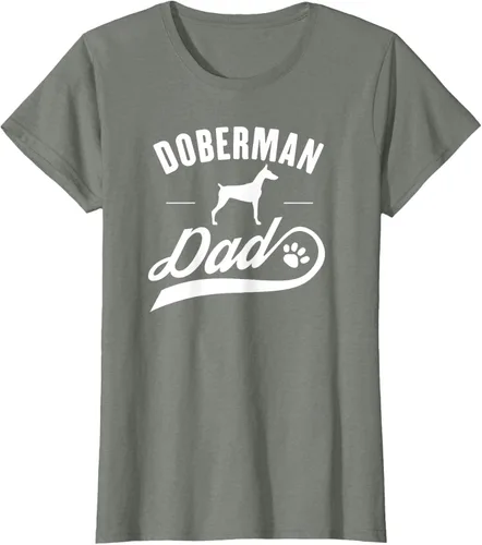 Miniatura 17 de Doberman Dad - Camiseta para amante del dueño del perro, Negro, S
