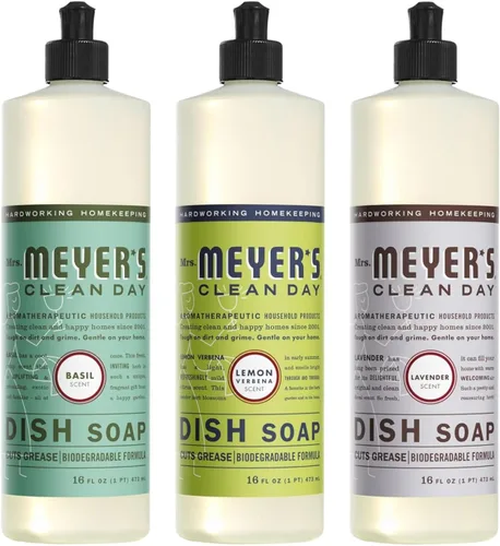 Miniatura 36 de Mrs. Meyer's - Detergente líquido para platos, aroma a pinos de Iowa, fórmula biodegradable, edición limitada, paquete de 3 unidades, 16 fl oz