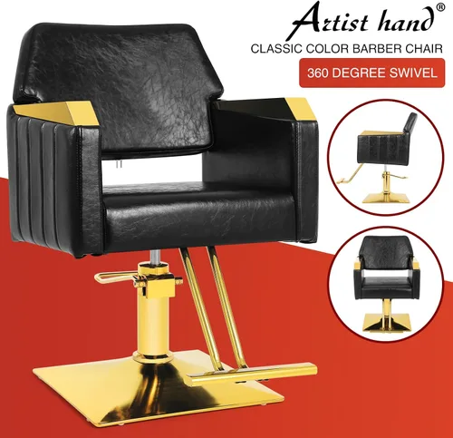 Miniatura 3 de Artist hand Silla de peluquería, silla hidráulica de peluquería, silla de peluquería giratoria de 360 grados, equipo de salón de belleza
