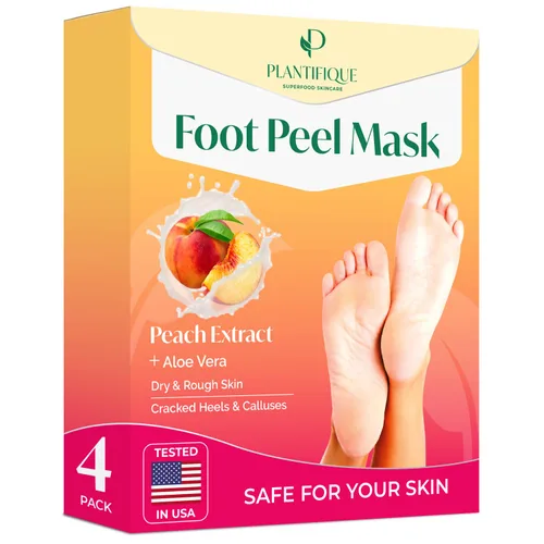 Miniatura 15 de PLANTIFIQUE Mascarilla exfoliante para pies, paquete de 2 para hombres Dermatológicamente probada, repara talones y elimina piel seca muerta
