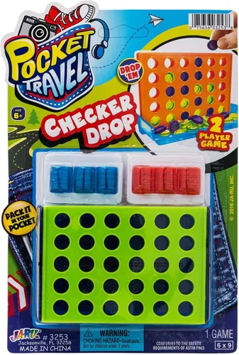 Miniatura 5 de JA-RU Mini juego 4 en una fila (1 juguete) - Juego clásico de cuatro en una fila para niños Mini juegos de mesa para viajes, juegos de recreo