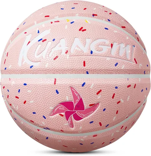 Miniatura 13 de Kuangmi Baloncesto para niños, tamaño juvenil 5 (27.5 pulgadas), tamaño infantil 4 (25.5 pulgadas), para niños y niñas, para interiores
